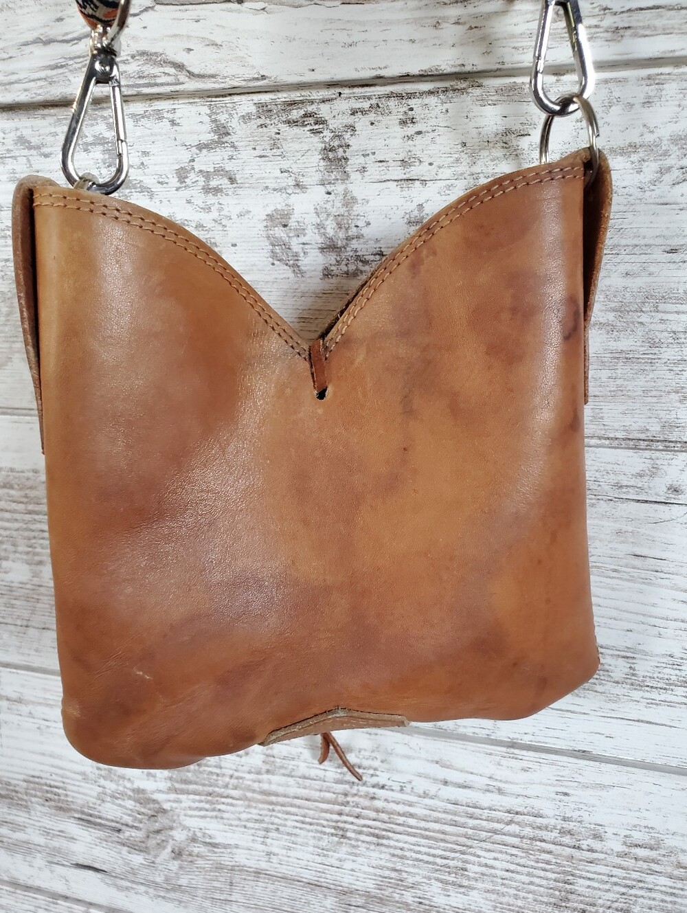 Handmade Cowboy Boot Crossbody Purse with Woven Boho Guitar Strap - Picture 3 of 16